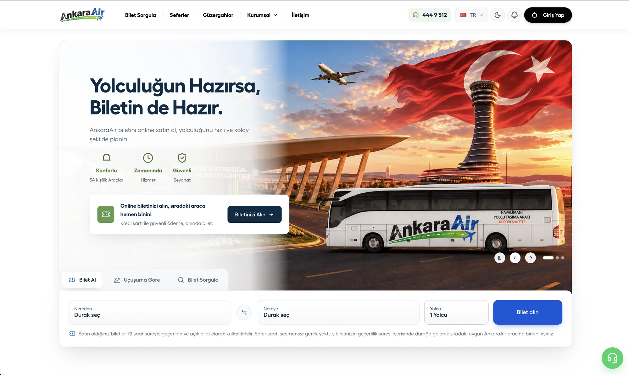 AnkaraAir – Website screenshot